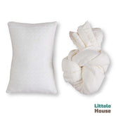 Knit Ribbed Stretchy Wrap with Pillow SR055 | NB | Milky White